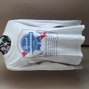 Unisex Uproot Hootenanny "Pabst Blue Ribbon Look" Concert T-Shirt Medium